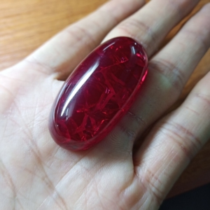 000人付款淘宝18x25mm大戒面玫红色红宝石红刚玉椭圆形吊坠戒指主石