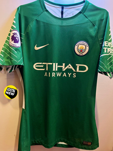 曼城1718赛季 更衣室球员版球衣!门将埃德森更衣室球员版!