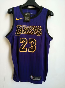 全新球衣断码处理 湖人队詹姆斯23号球衣城市版紫色 (拍前_阿里巴巴找