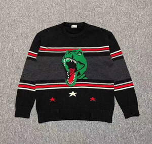 slp恐龙毛衣da 圣罗兰ysl 经典霸王龙针织毛衣 男女同