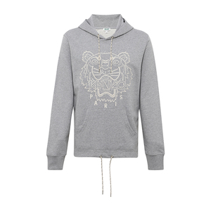 kenzo浅灰色男士大老虎头连帽纯棉卫衣 s/m/l码