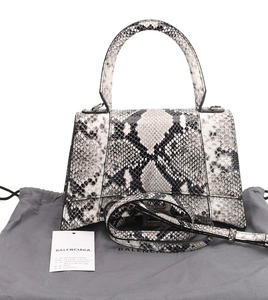 巴黎世家沙漏包小号蛇皮22cm 99新 配件防尘袋