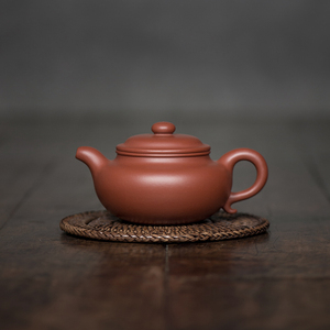 传统圆月仿古壶实力派马小琴手工制原矿朱泥210cc紫砂茶壶