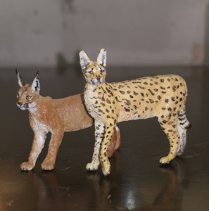 动物模型,牙膏姐gk作品薮猫和狞猫,小比例gk,无卡,单出薮