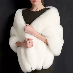 皮草披肩女秋冬斗篷式