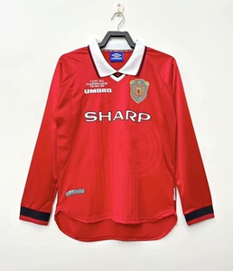 99-00赛季曼联主场球衣 复古长短袖球衣 blockcor_阿里巴巴找货神器