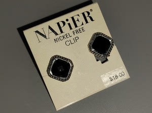 美国复古vintage品牌Napier奶片棱镜耳夹