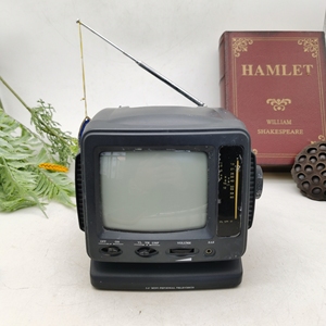 老物件 迷你型5.5寸黑白小电视机 二手旧电视机 可作摄影道