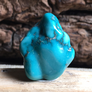 洞子沟高瓷蓝绿松石随型配珠吊坠