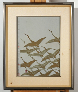 【巨匠 加山又造 千羽鹤 木版画 现代琳派代表 51