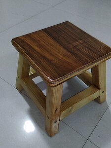 00菩提客栈淘宝老榆木小板凳四腿八叉榆木小凳子 卯榫结构 没有一颗