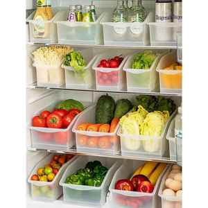 冰箱收纳盒厨房食品级保鲜盒雪柜蔬菜水果储物盒冷冻冰柜整理神器