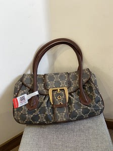 celine瑟琳牛仔大骨凯旋门腋下包单肩包中古包