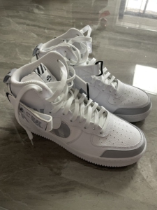 air force af1mid耐克解构空军一号ow黑白中帮