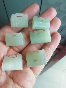 玉锁 长命锁 小玉锁 七八十年代不知道是和田玉还是岫岩玉 下