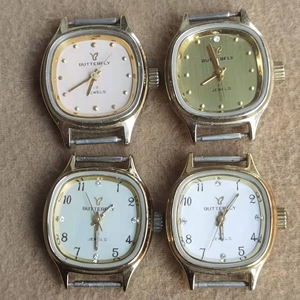 蝴蝶牌    西安蝴蝶手表厂生产的17钻机械女表,配表带