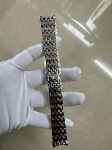 欧米茄表带钢带男原装Omgea欧米伽蝶飞424不锈钢精钢手表