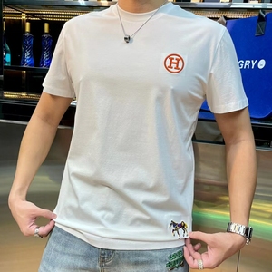 全新 闲置 爱马仕2022ss夏装新款刺绣短袖t恤男装上衣.