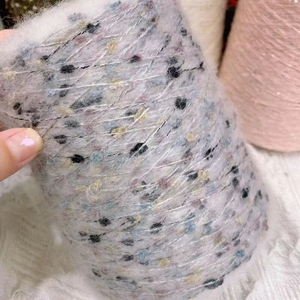 豆豆马海毛发现不一样的美,高比例彩点纯羊毛马海毛中粗毛线 !