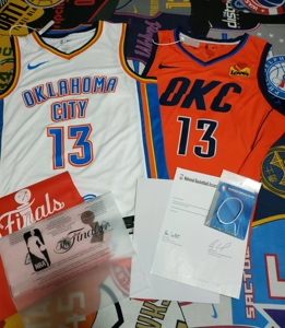 雷霆主场白乔治球衣城市版热压篮球服13号 展示