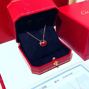 精工细作高端品质cartier 卡地亚红玉髓护身符项链18k