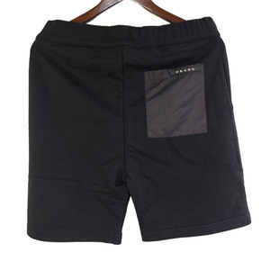 99新未使用 prada普拉达 经典黑色纯棉短裤男士男装 奢侈品正品