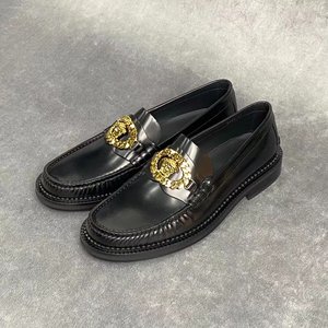 versace范思哲 经典美杜莎金像乐福皮鞋