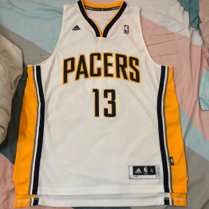 adidas 保罗乔治 主场白 步行者sw球衣