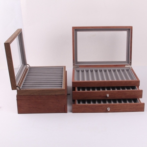 现货钢笔盒12 23 34支复古花梨木钢笔展示盒胡桃木钢笔收