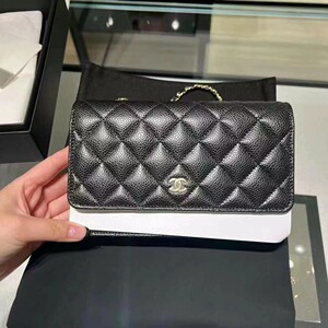 香奈儿 chanel 黑金牛woc 发财包 荔枝纹牛皮 韩国_阿里巴巴找货神器