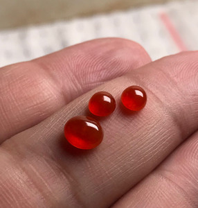 超罕见极品玻璃种鸽血红红翡翡翠蛋面 冰正红翡翠蛋面顶级天然无