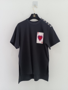 lv路易威登黑色扑克牌t恤