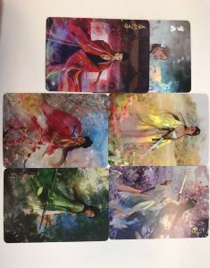 000人付款淘宝燎原卡牌 武林志特卡 四剑 梦姑 虚竹子 彩闪工艺 梦姑