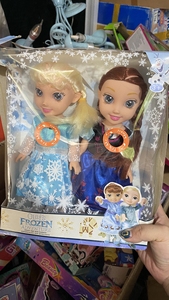 外贸玩具娃娃 迪斯尼公主冰雪奇缘 带唱歌灯光 3D眼爱莎安娜