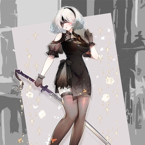 【遥远预售】三分妄想尼尔机械纪元cos服2b 短款旗袍cos