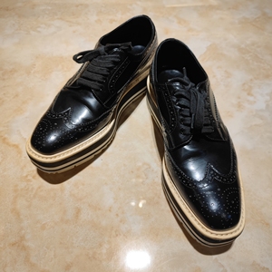 厚底鞋 松糕鞋 prada 女鞋 系带鞋
