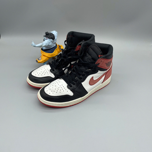 aj1 六冠王 红勾 黑脚趾 黑白红  44