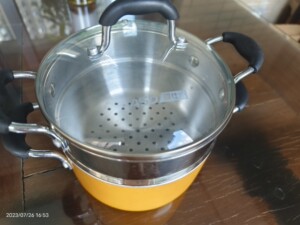全新爱仕达小蒸锅,燃气灶上使用的,尺寸如图,25元,寮步鼎峰