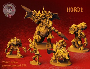 魔兽争霸 部落恶魔小队 3D打印模型白模手办