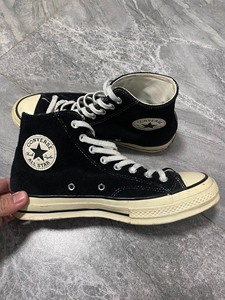 匡威1970s高帮真皮翻毛皮男鞋40码 黑色 买了没怎么穿过_阿里巴巴找货