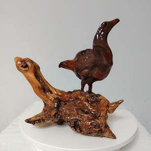 根雕摆件 黄荆和山楂树根纯手工雕琢而成 雕刻摆件