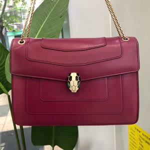 95新78bvlgari宝格丽 葡萄紫 双链蛇头包 超美的颜色