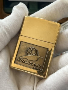 zippo 1998年法国世界杯纯铜贴章全新