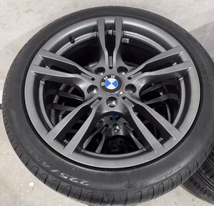 18寸宝马400m原厂轮毂3系原装拆车件钢圈轮胎3系gt