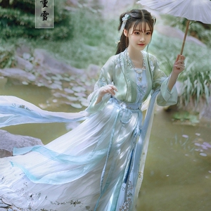 三十六雨惊鸿日常汉服女仙气大袖衫齐腰襦裙飘逸古风春夏装 惊鸿