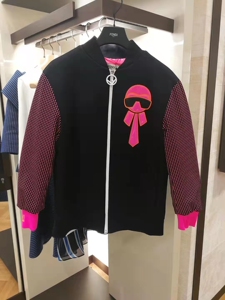 全新 fendi 女士老佛爷荧光色 羽绒服38码国内s码