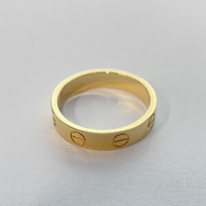 5新]cartier/卡地亚18k黄金戒指49号 zb1719