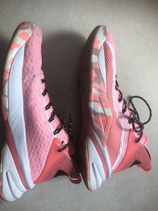 安踏ufo天体二代篮球鞋 鞋底略磨 骚粉