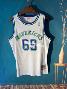 罗德曼球衣 小牛队69号独行侠复古刺绣版  网眼布料 优质