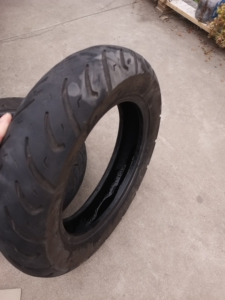 巧格i125原厂轮胎,升级轮胎换下来2000多公里原厂胎前后